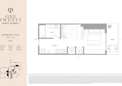One Twenty Brickell Residences Floor Plan, Residences 05