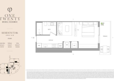 One Twenty Brickell Residences Floor Plan, Residences 06