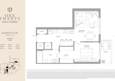 One Twenty Brickell Residences Floor Plan, Residences 07