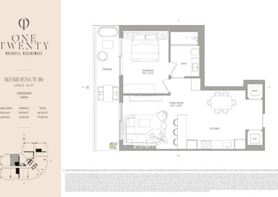 One Twenty Brickell Residences Floor Plan, Residences 10