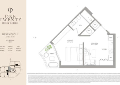 One Twenty Brickell Residences Floor Plan, Residences 11